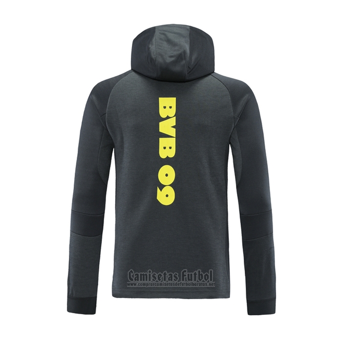 Chaqueta con Capucha del Borussia Dortmund 2021-2022 Gris